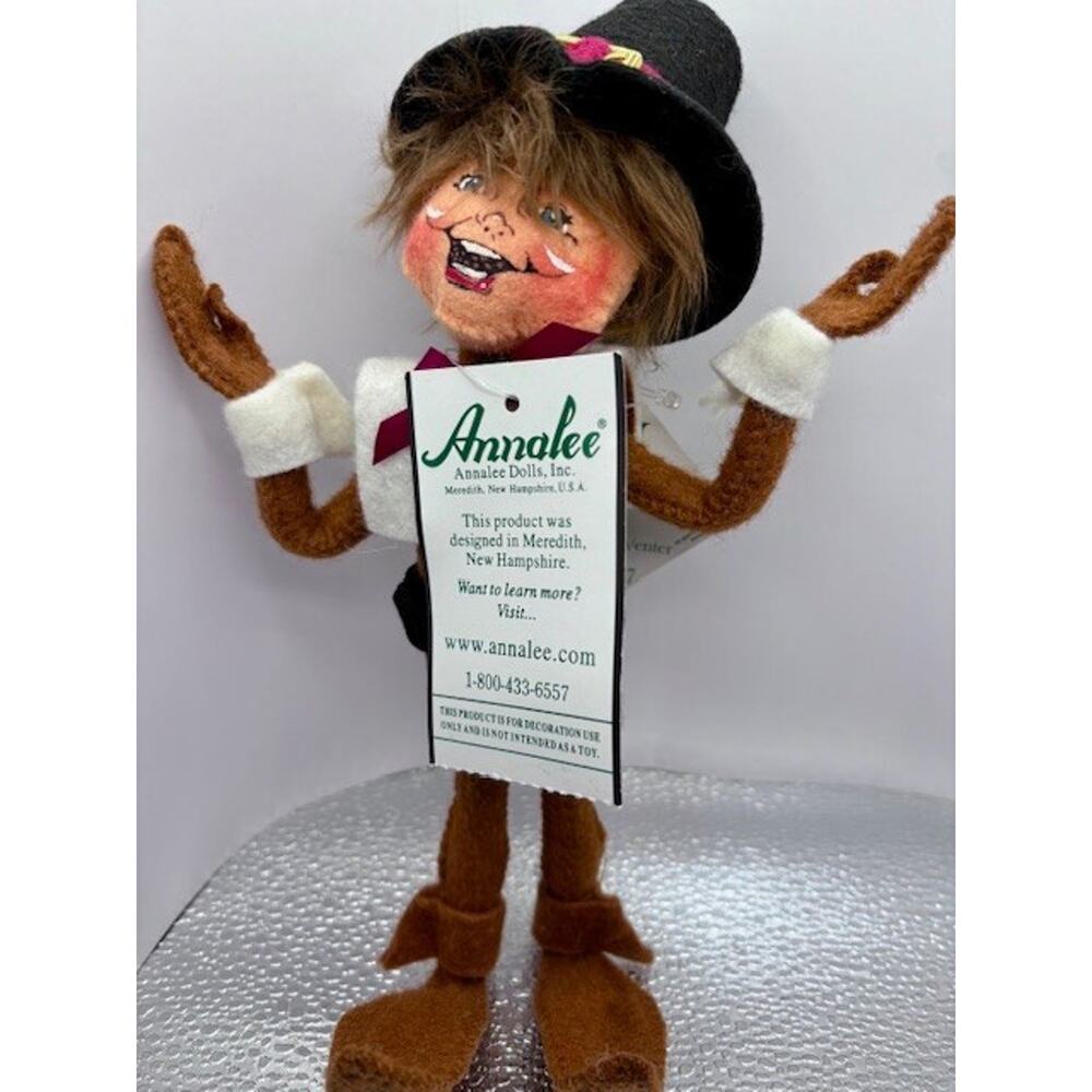 Annalee Pilgrim Boy Elf 2008 Annalee Mobilitee 9" Doll 351208 - Tag
